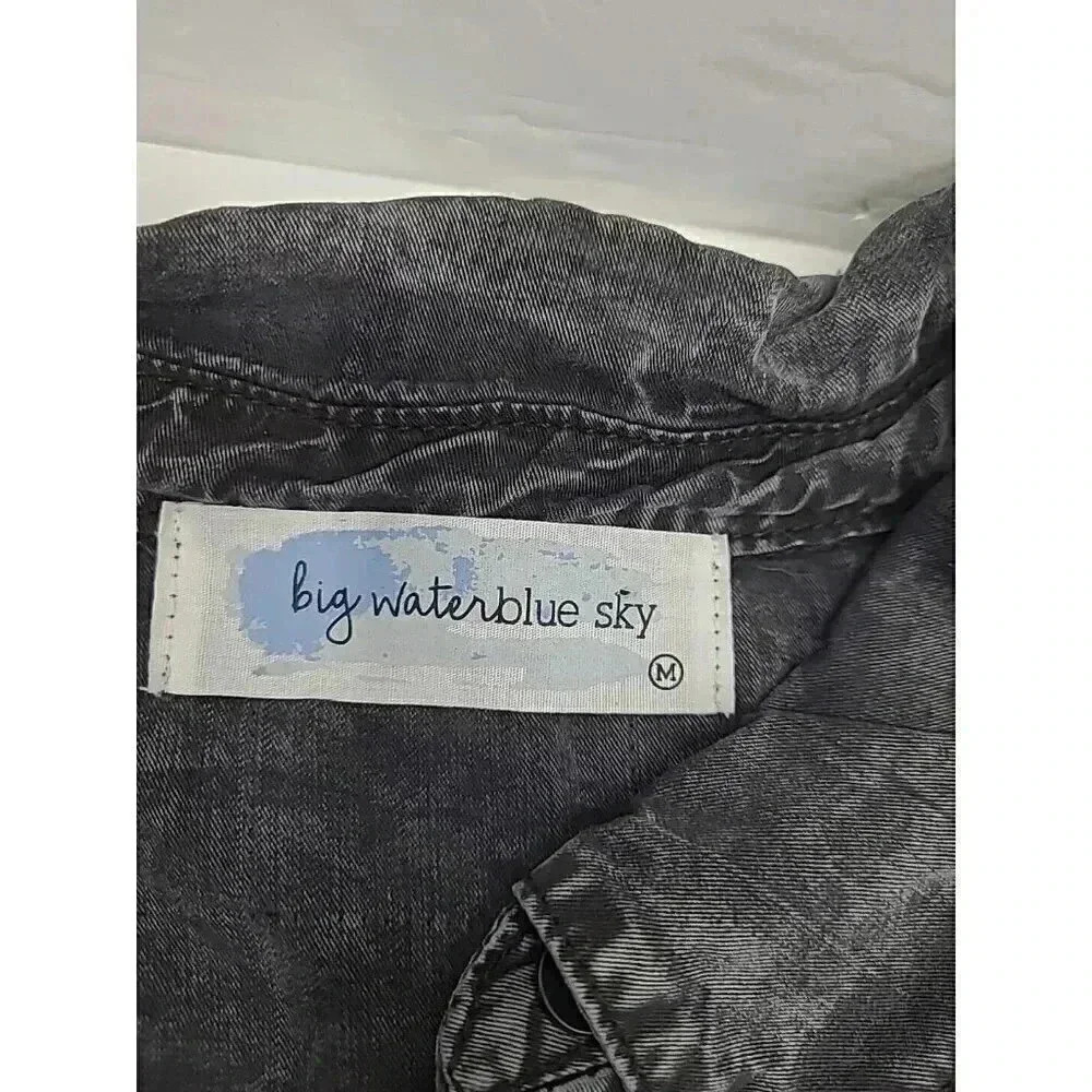 Big Water Blue Sky Jumpsuit Black Chambray Women's Size Medium - Picture 4 of 6